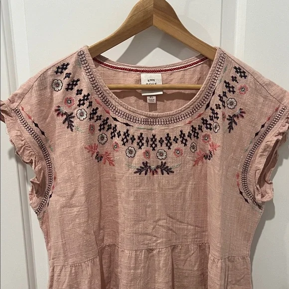 Knox Rose Floral Embroidered Detail Pink Dress Size XL - Picture 3 of 6